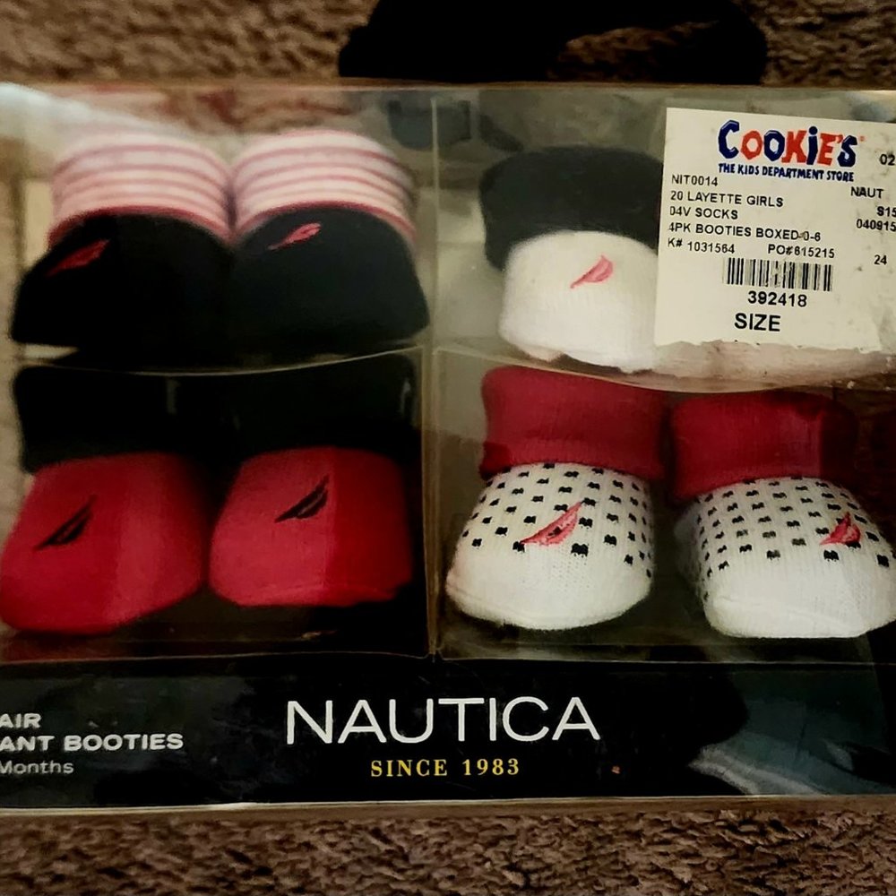 Nautica baby girl booties